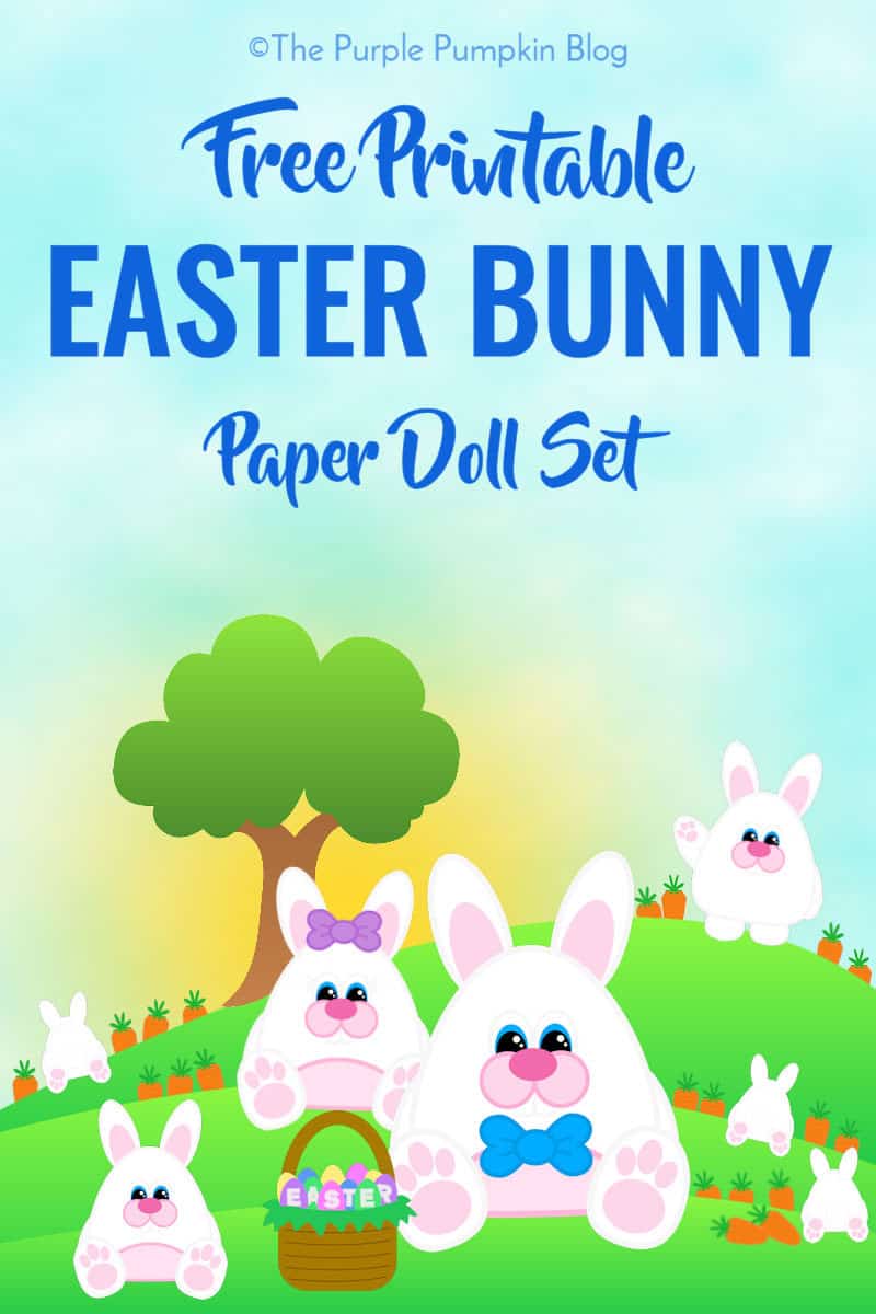 Free Printable Easter Bunny Paper Doll Set - this is such a cute free printable for Easter! How adorable are the little Easter bunnies?! This blog has some awesome printables, pin this and make sure you check them out!