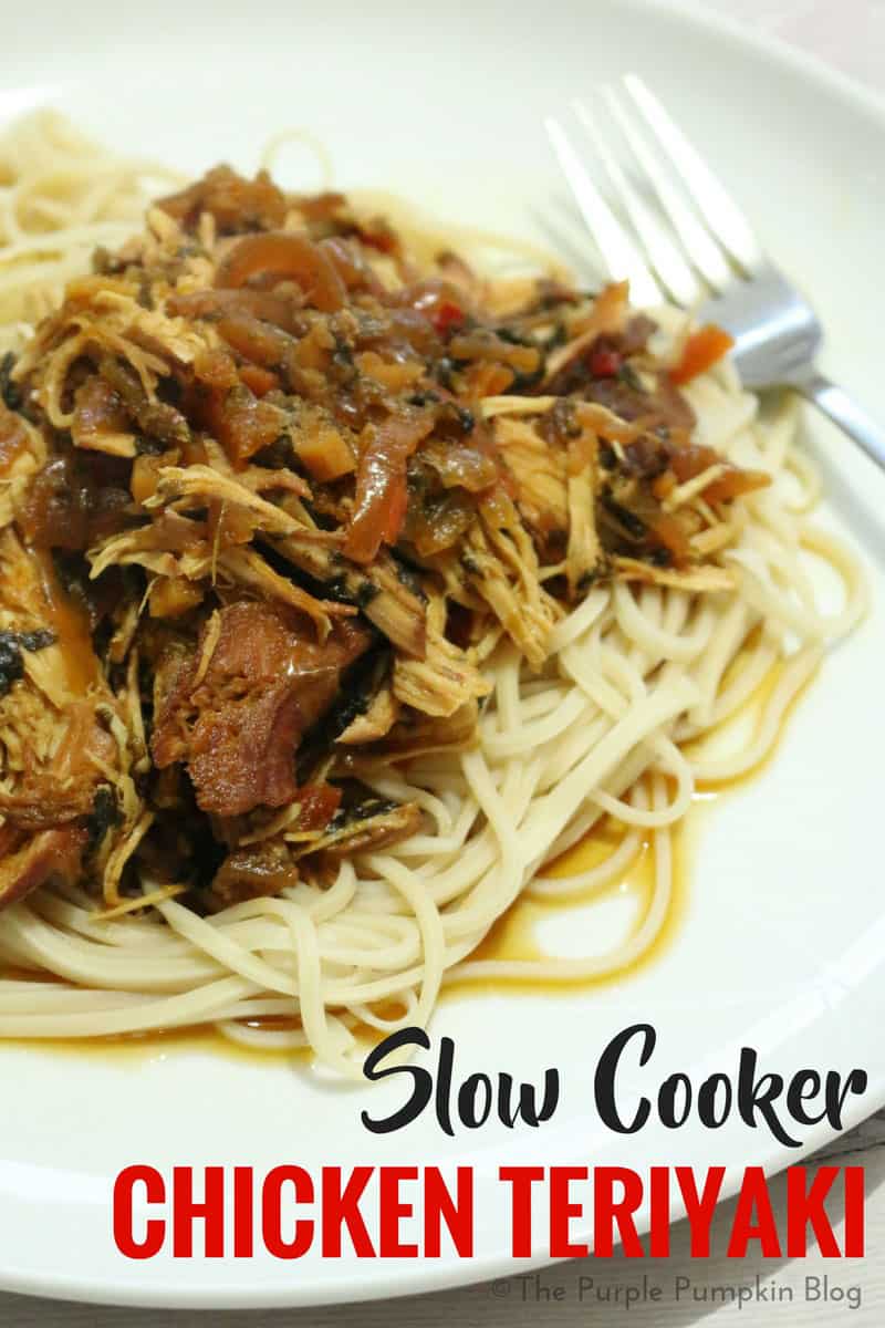 Slow Cooker Chicken Teriyaki. This is a delicious slow cooker/crock pot dump meal, and is perfect for meal prep. Just place all the ingredients in a ziploc bag, and keep refrigerated (for a couple days), or in the freezer if longer, and then dump in the pot on low for 8 hrs. Serve with noodles for a no stress dinner!