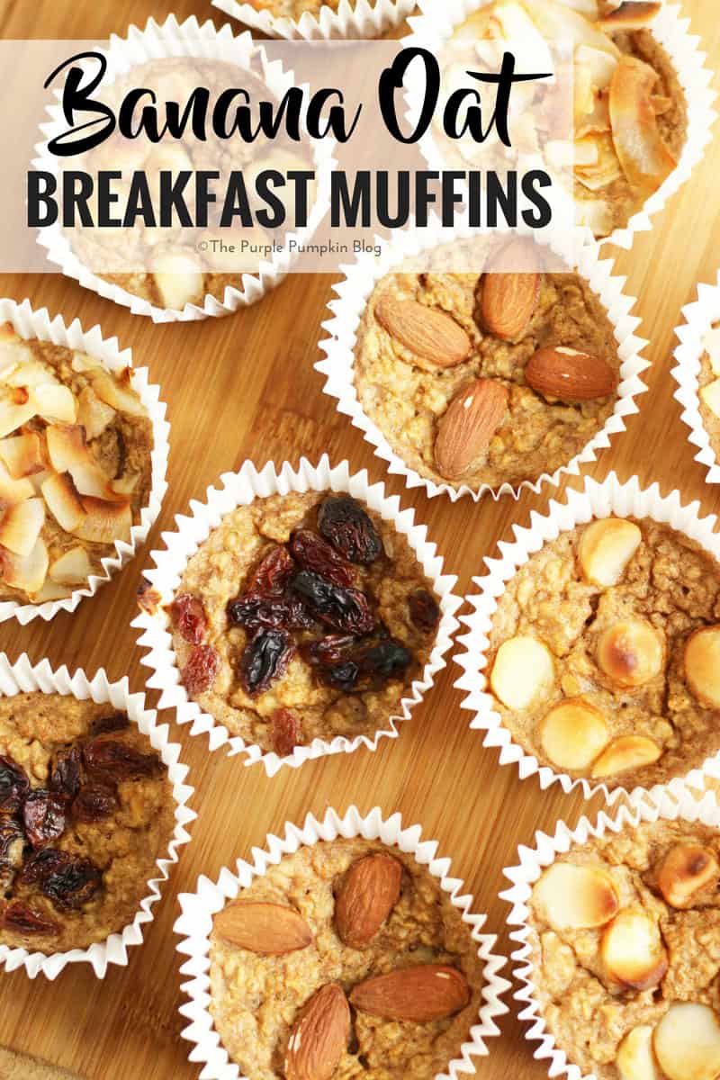 These Banana Oat Breakfast Muffins are a great grab and go breakfast that you can pick up as you're heading out the door. You can make these breakfast muffins ahead for the week and store in an airtight container. They can be customised with your favourite toppings, and are gluten free too!