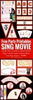 SING Movie Party Printables! Free Printables To Download At Home