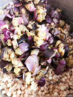 Giant couscous with roasted aubergine