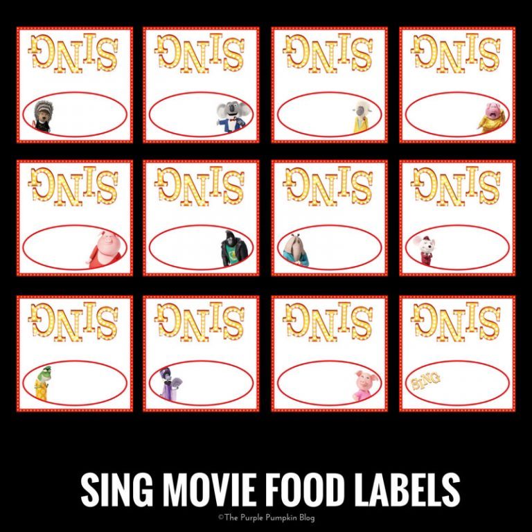 SING Movie Party Printables! Free Printables To Download At Home