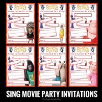 SING Movie Party Invitations