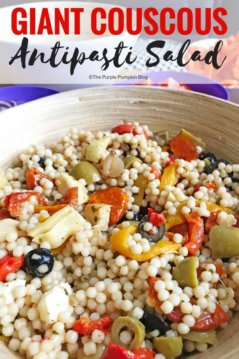 If you need a salad in a hurry, try this Giant Couscous Antipasti Salad - minimal prep required, and a great side dish or meal in itself!