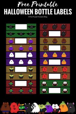 Free Printable Cute Halloween Bottle Labels