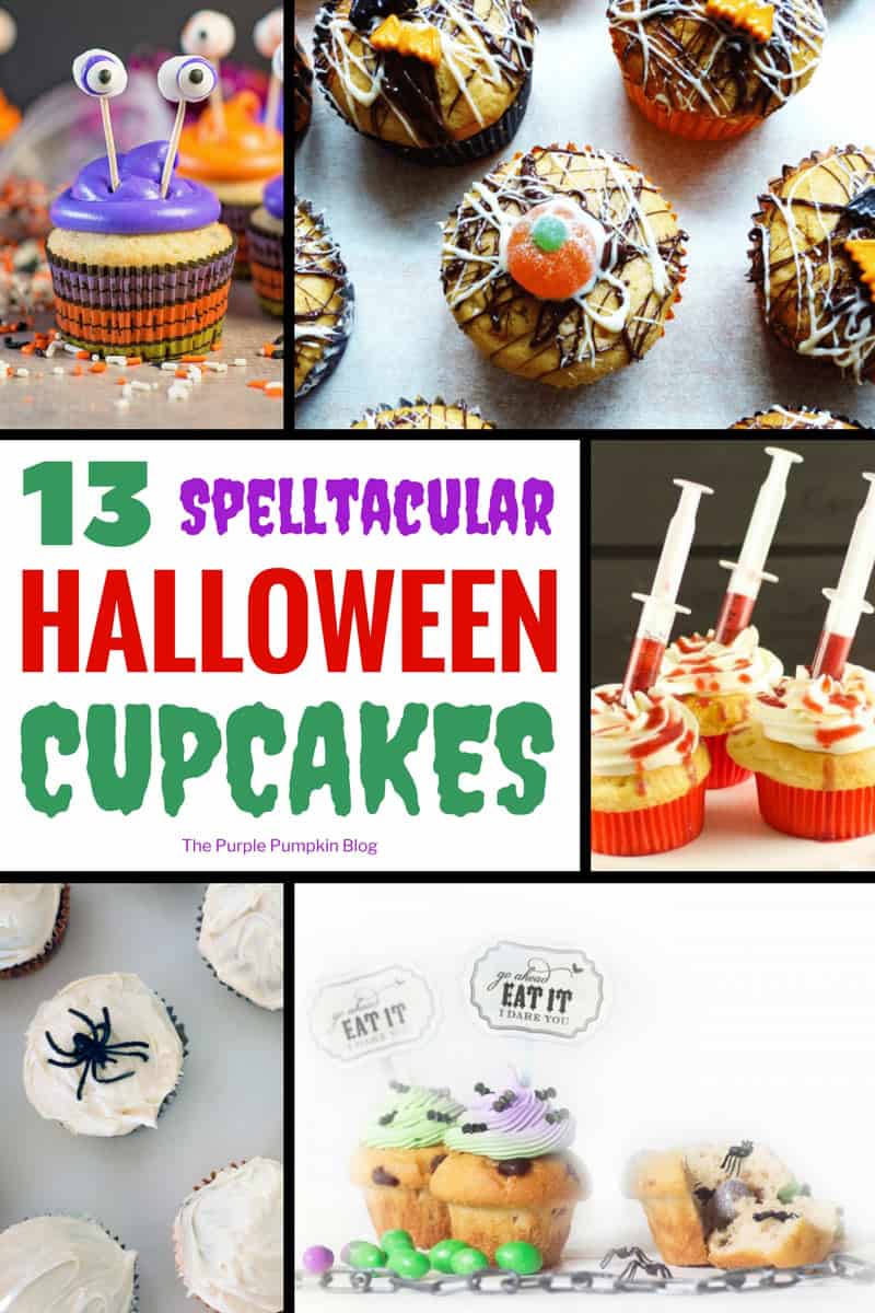 13+ Spelltacular Halloween Cupcakes - a round up of spooky and cute Halloween cupcakes! Which ones will you make?