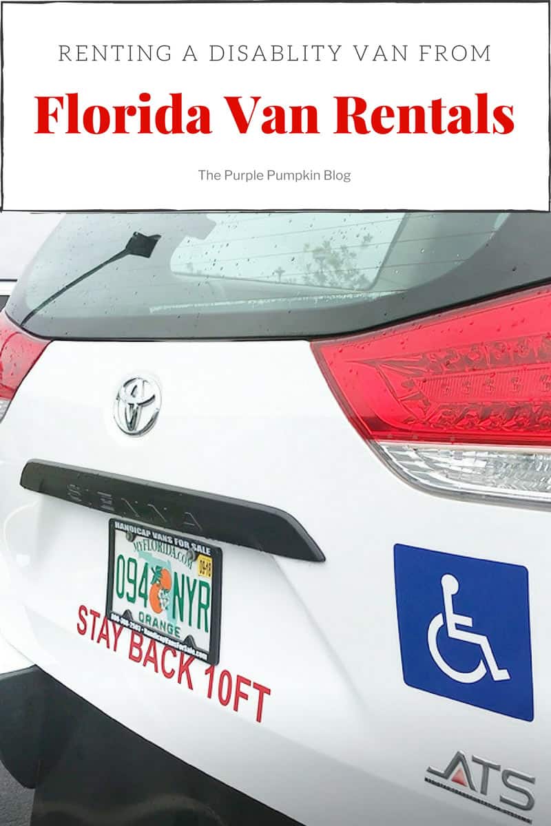 Renting a Disability Van from Florida Van Rentals. If you need to rent a disability vehicle when visiting Orlando, Walt Disney World, Universal Studios etc, read up about Florida Van Rentals in this review