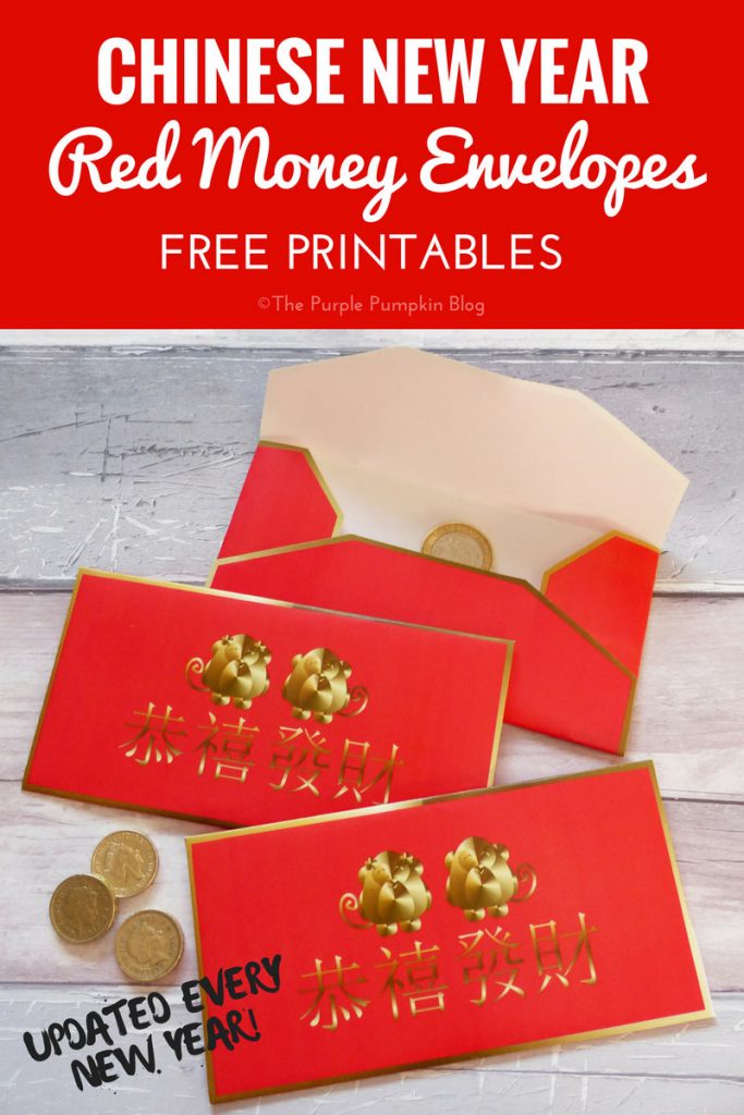 Free Printable! Download, print and make these Red Money Envelopes for Chinese New Year. Give them to loved one to wish a prosperous new year. Updated every new year to reflect the new Chinese Zodiac animal.