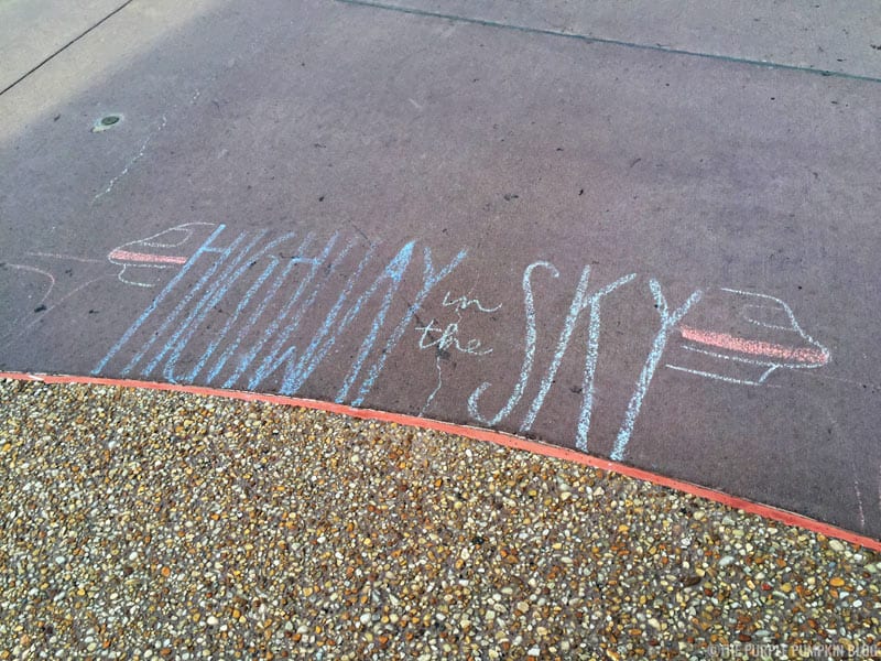 Chalk Writing at Transportation & Ticket Center