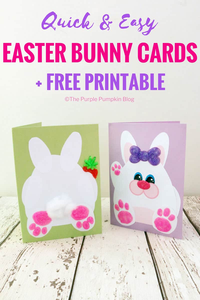 Make these quick and easy (and not to mention, super cute) Easter Bunny cards with the free printable included with the tutorial. Add some glitter glue, or other embellishments to bring your card to life. Great Easter activity for the kids!