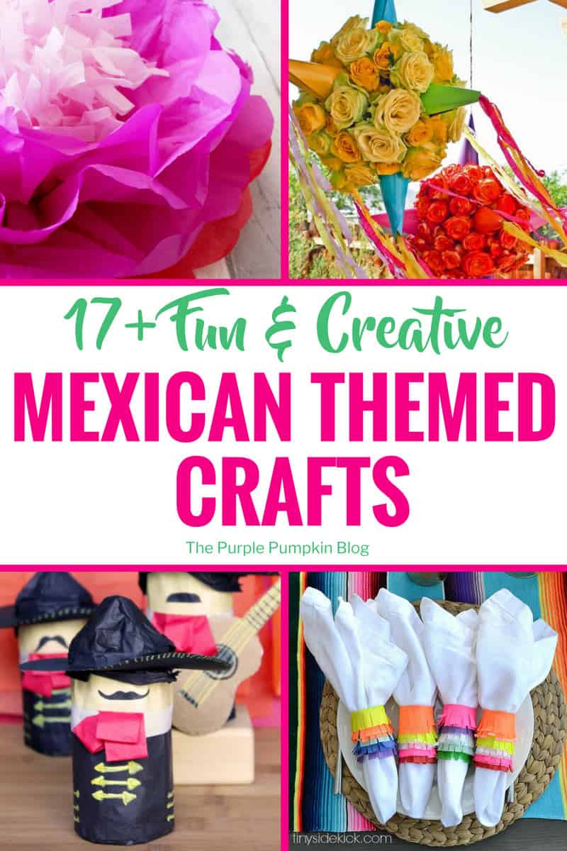 17+ Fun & Creative Mexican Crafts - If you're looking for some fun and creative Mexican crafts to decorate for your fiesta for Cinco de Mayo or a Mexican themed party, look no further! Tissue paper is one of the main things you will need for a lot of these crafts, which are bright and colourful and perfect for celebrating with!