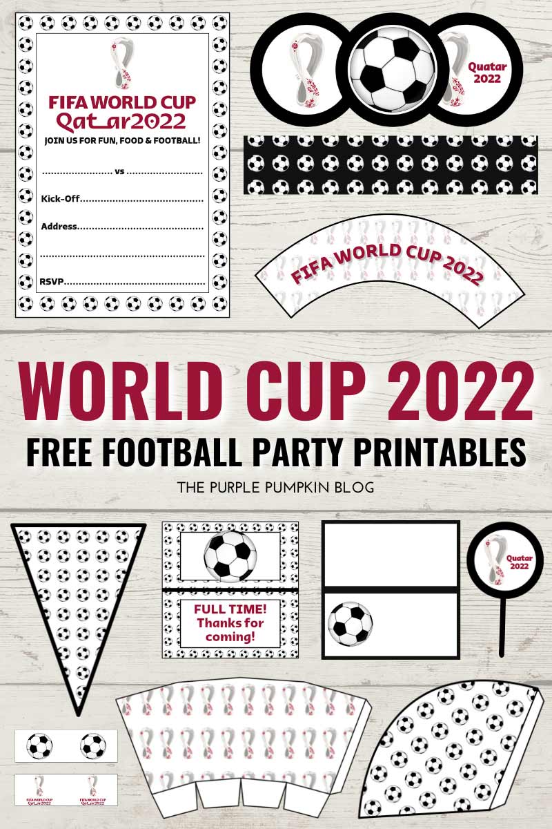 World Cup 2022 Free Football Party Printables