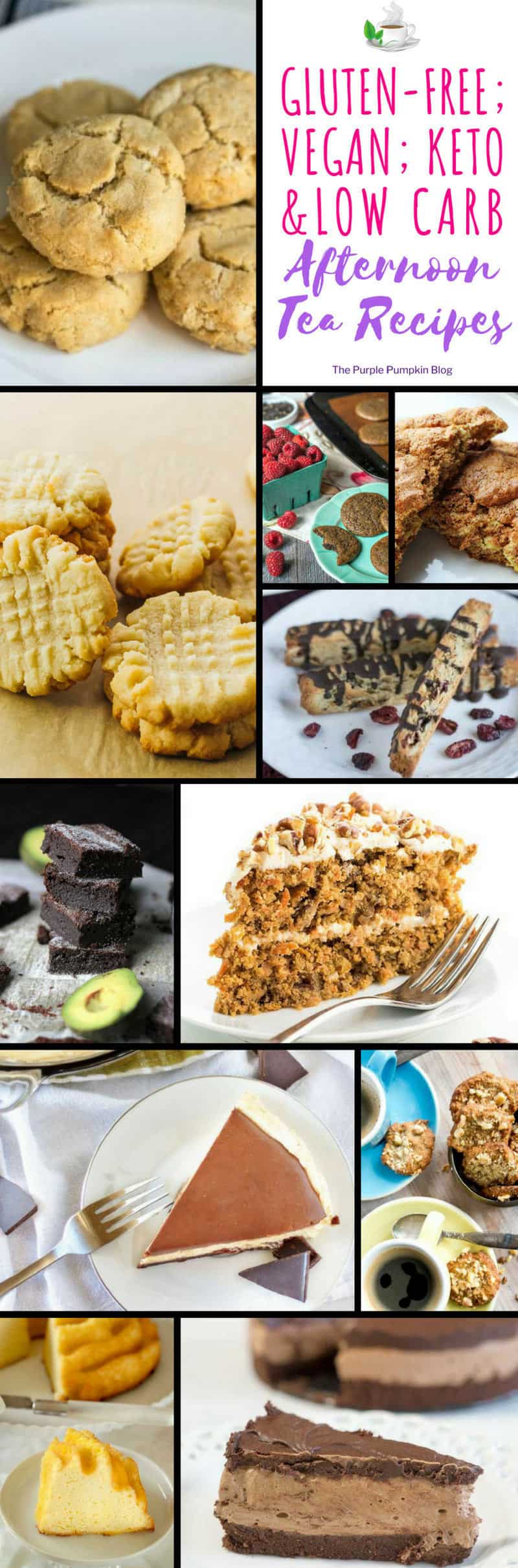 Vegan; Gluten-Free; Keto; Low Carb Afternoon Tea Recipes - don't miss out on afternoon tea if you have special dietary requirements - lots of delicious recipes here!