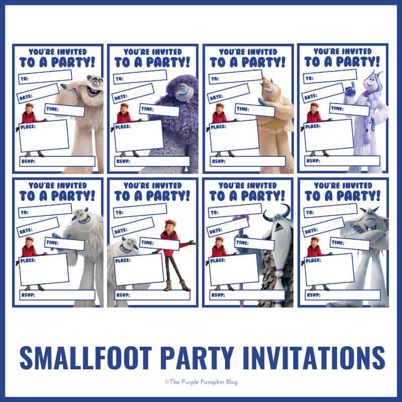 Smallfoot Party Invitations