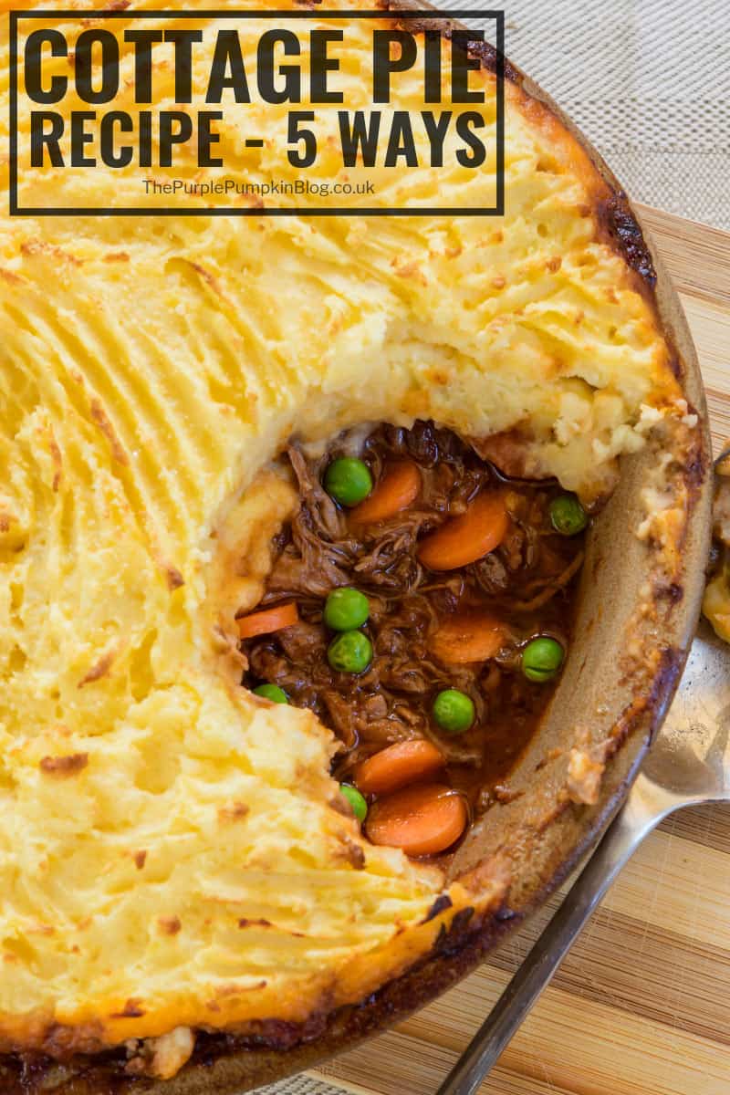 This Cottage Pie Recipe is the ultimate in comfort food! A traditional British recipe made with ground beef/beef mince and mashed potatoes. Get the full recipe and five different ways you can make it here.