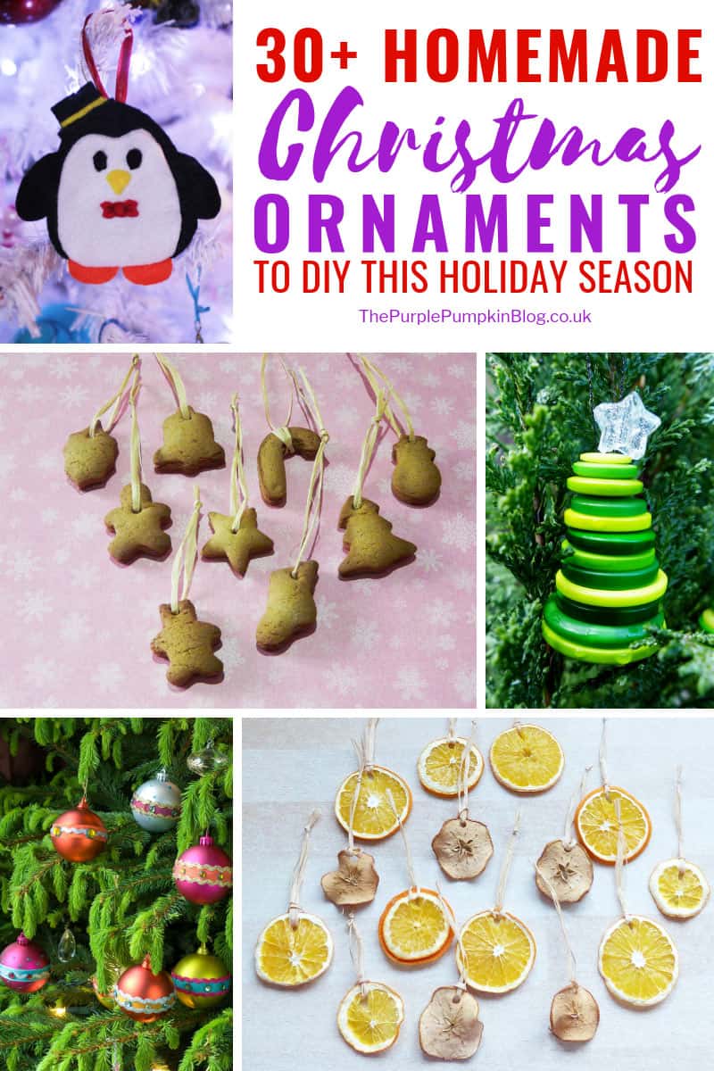 30+ Homemade Christmas Ornaments that you can DIY this Holiday Season! From classic homemade Christmas decorations like gingerbread, pomanders, and dried fruit; to more unusual ornaments made from bottle caps, wine corks, and tea lights; plus so many in between, including upcycling old decorations, I'm sure there will be something on this list you will want to try out!