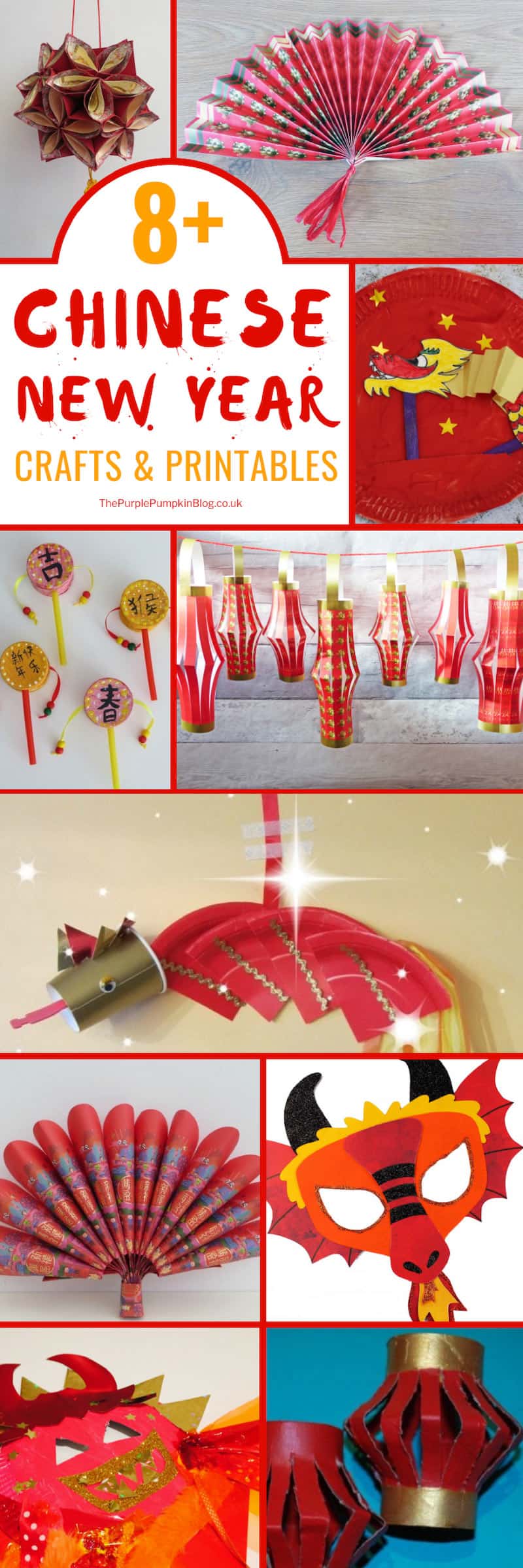An awesome selection of Chinese New Year Crafts & Printables for kids and adults.