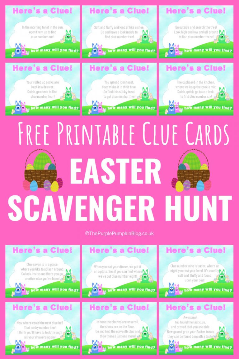 Free Easter Scavenger Hunt Printables