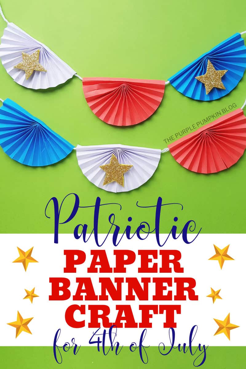 Patriotic Paper Banner Craft for 4th of July