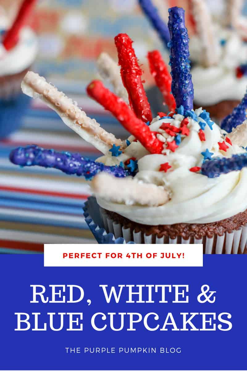 Red white and blue cupcakes for 4th of July
