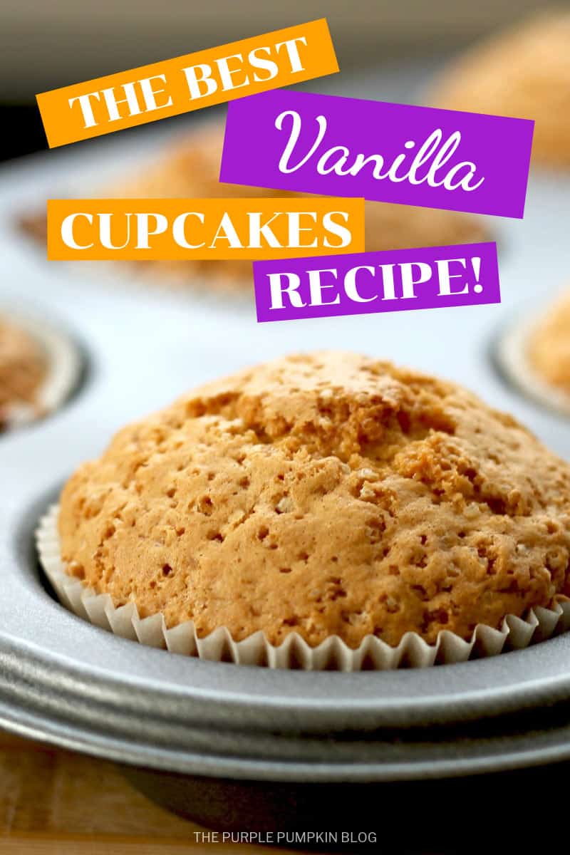 The best vanilla cupcakes recipe - a picture of a freshly baked vanilla cupcake