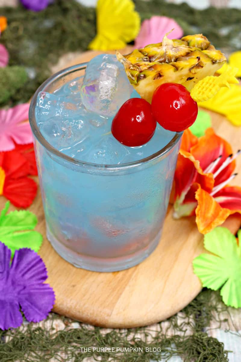 Totally Tropical Blue Hawaiian Cocktail - Perfect for Luau Parties!
