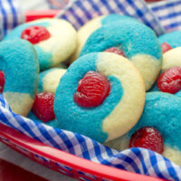 A basket of Cherry Almond Cookies