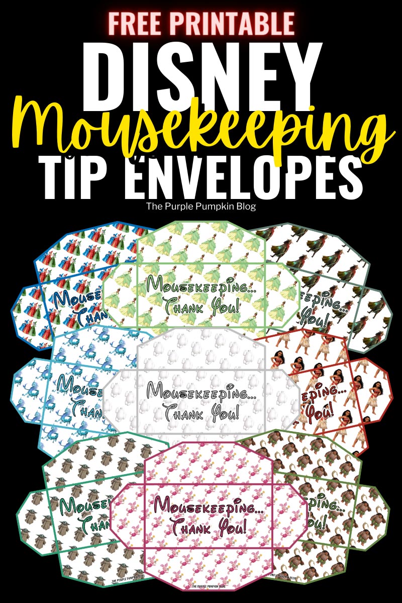 Free Printable Disney Mousekeeping Tip Envelopes