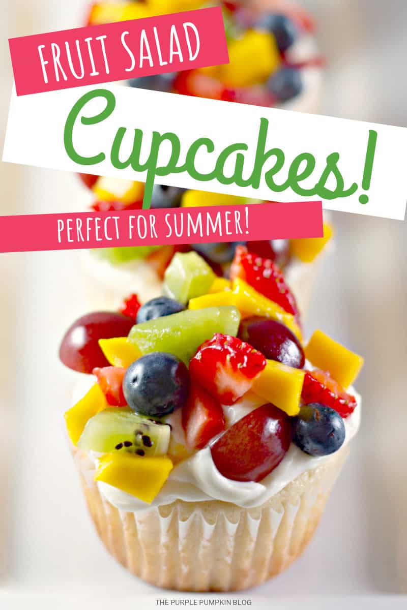 Cupcakes topped with fresh fruit