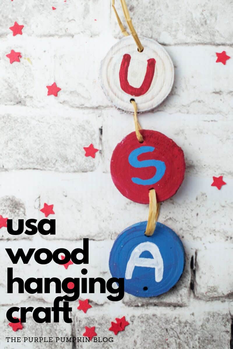 USA Wooden hanging sign