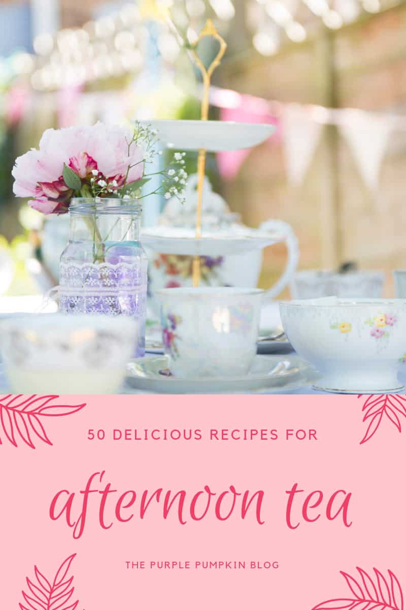 50 Afternoon Tea Recipes - from finger sandwiches, and savoury tarts, to scones, cakes, pastries, and patisserie. All the recipes you will need to host an afternoon tea party!
