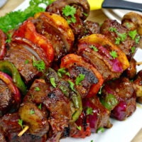 Bourbon Sweet Fire Steak Kebabs