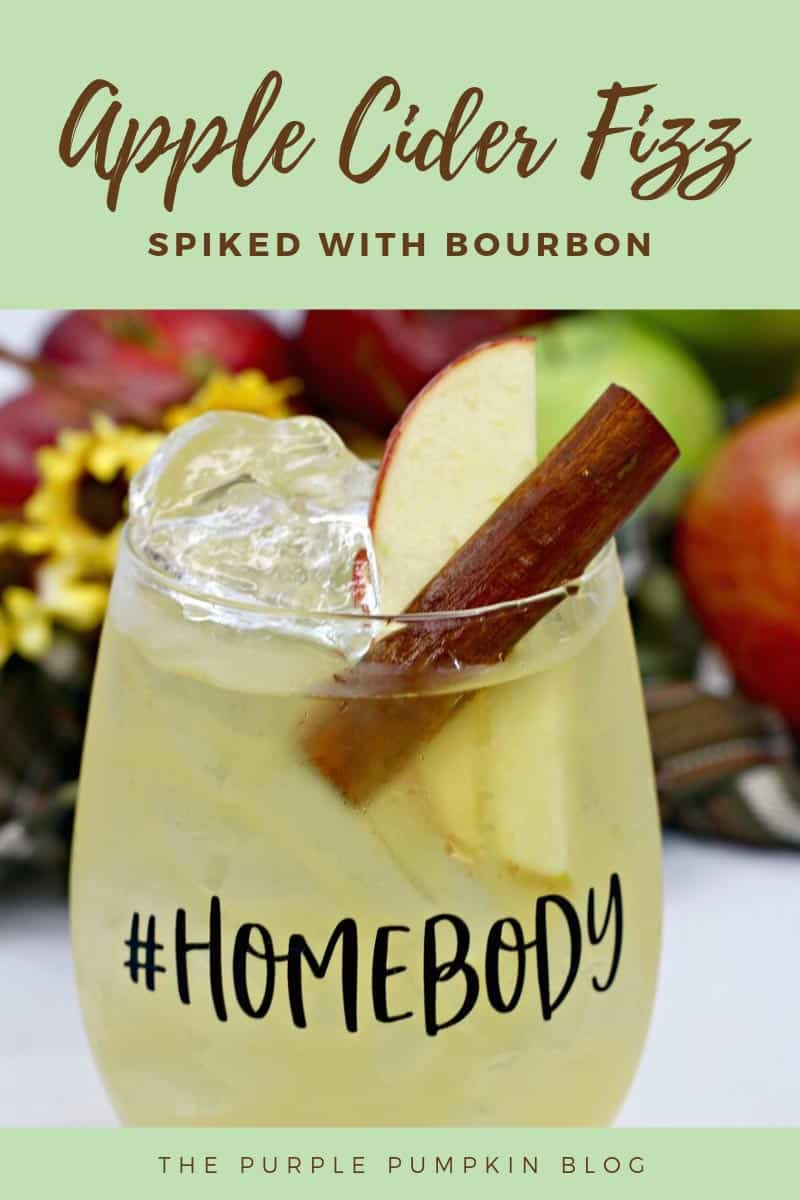 Apple cider fizz spiked with bourbon