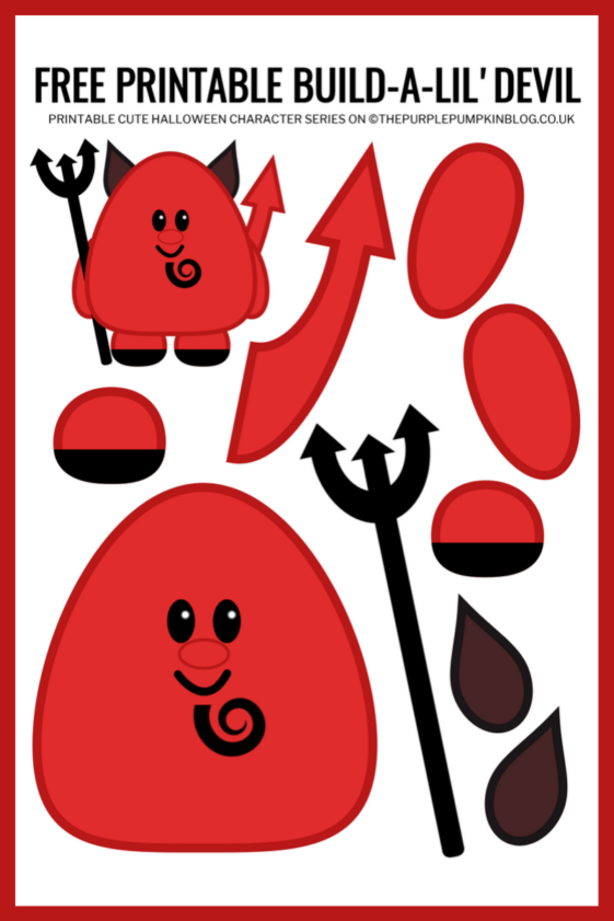 Build-a-Lil'-Devil! Free Printable Halloween Paper Devil Template