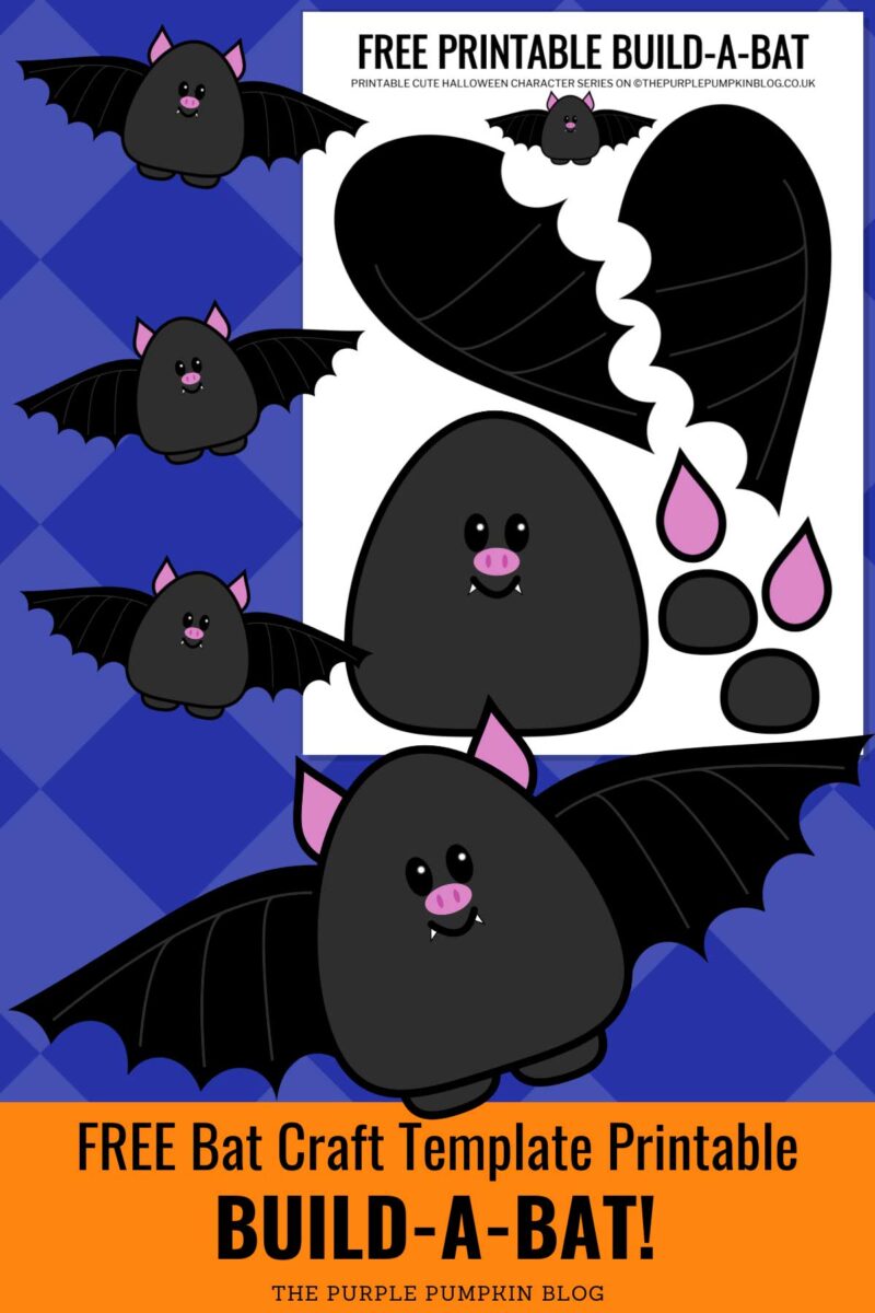 FREE Bat Craft Template Printable - Build-a-Bat!