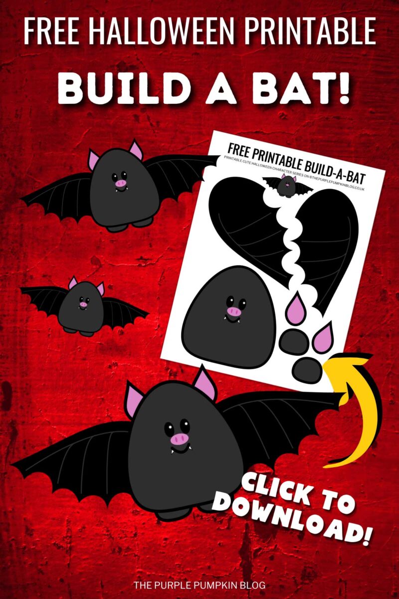 Free Halloween Printable Build a Bat - Click to Download
