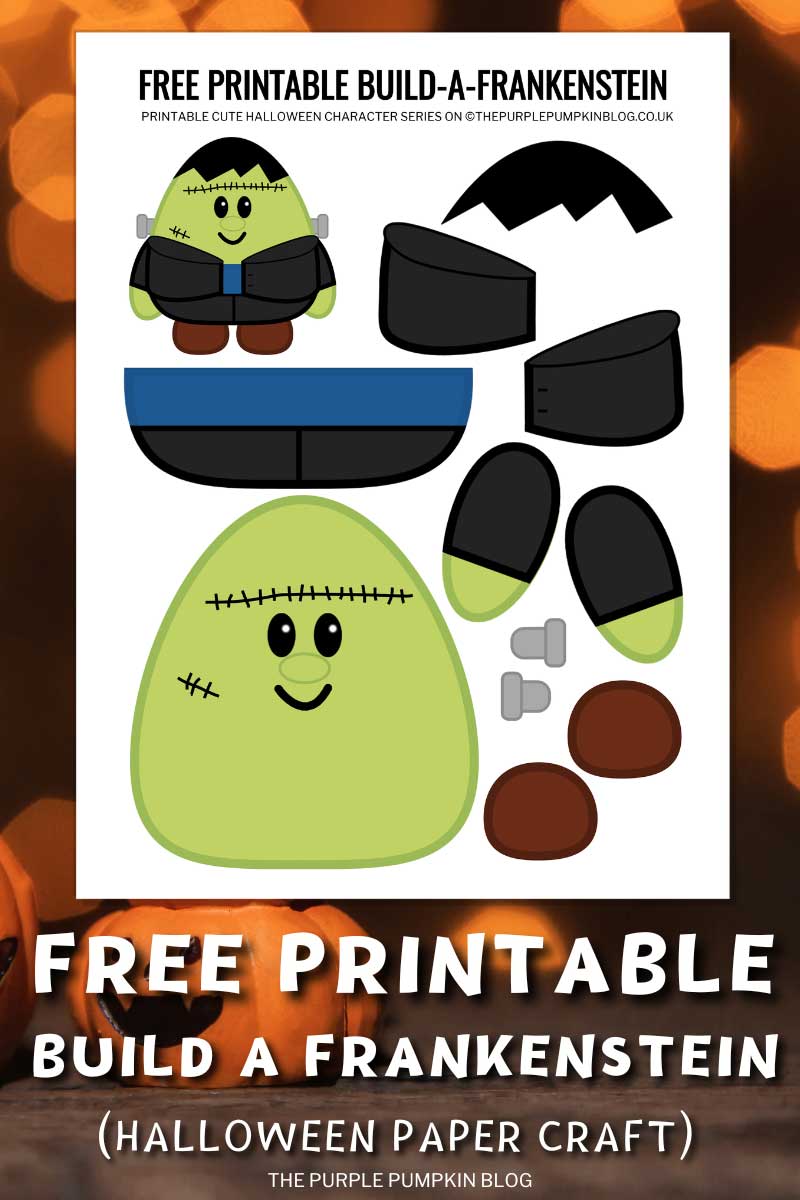 Free Printable Build A Frankenstein (Halloween Paper Craft)