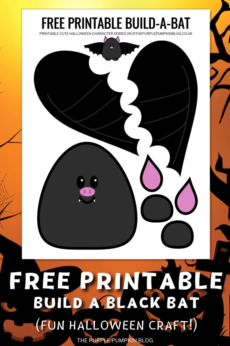 Free Printable Build a Black Bat (Fun Halloween Craft)