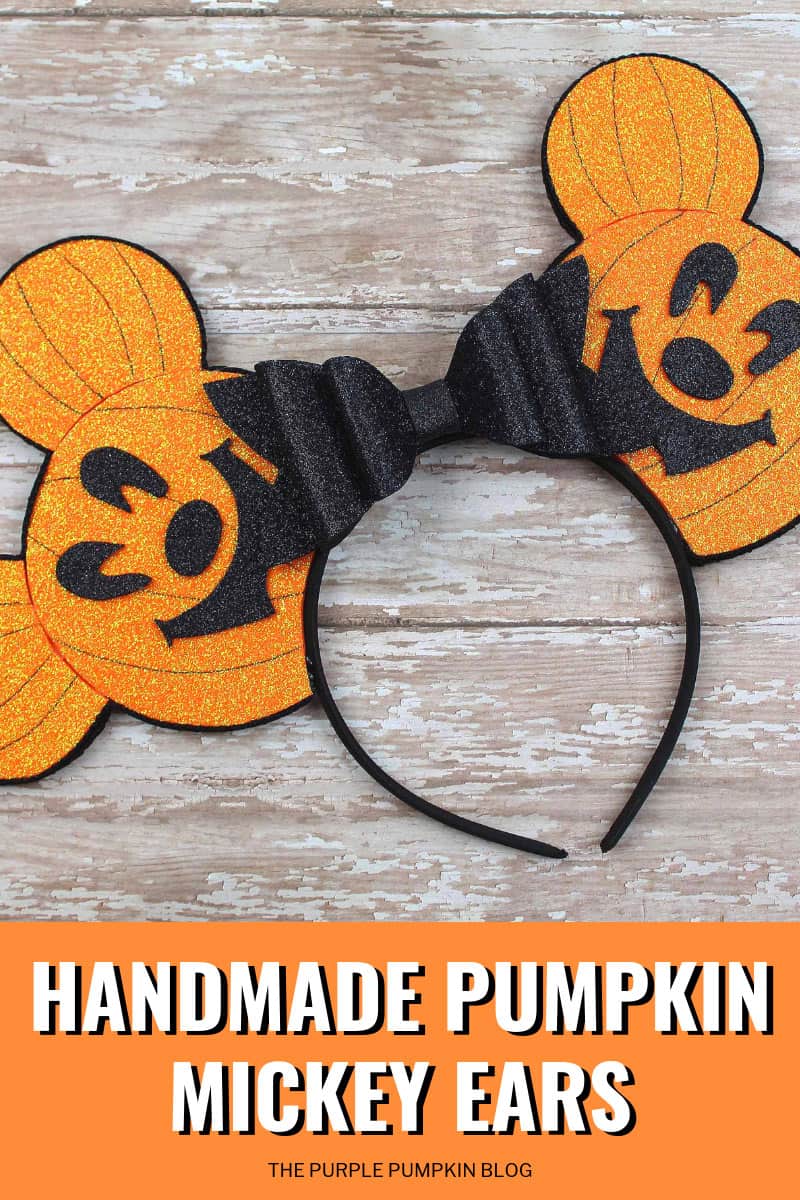 Handmade Pumpkin Mickey Ears
