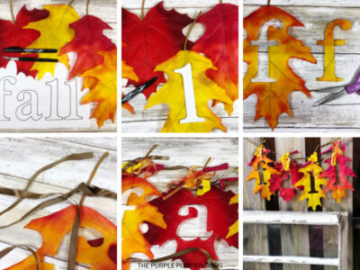 step by step photos of leaf banner craft