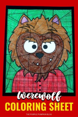 Free Printable Werewolf Coloring Sheet - Halloween Kids Activity