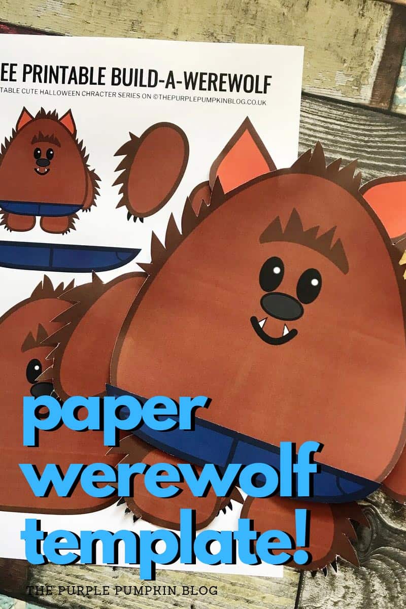 paper werewolf template