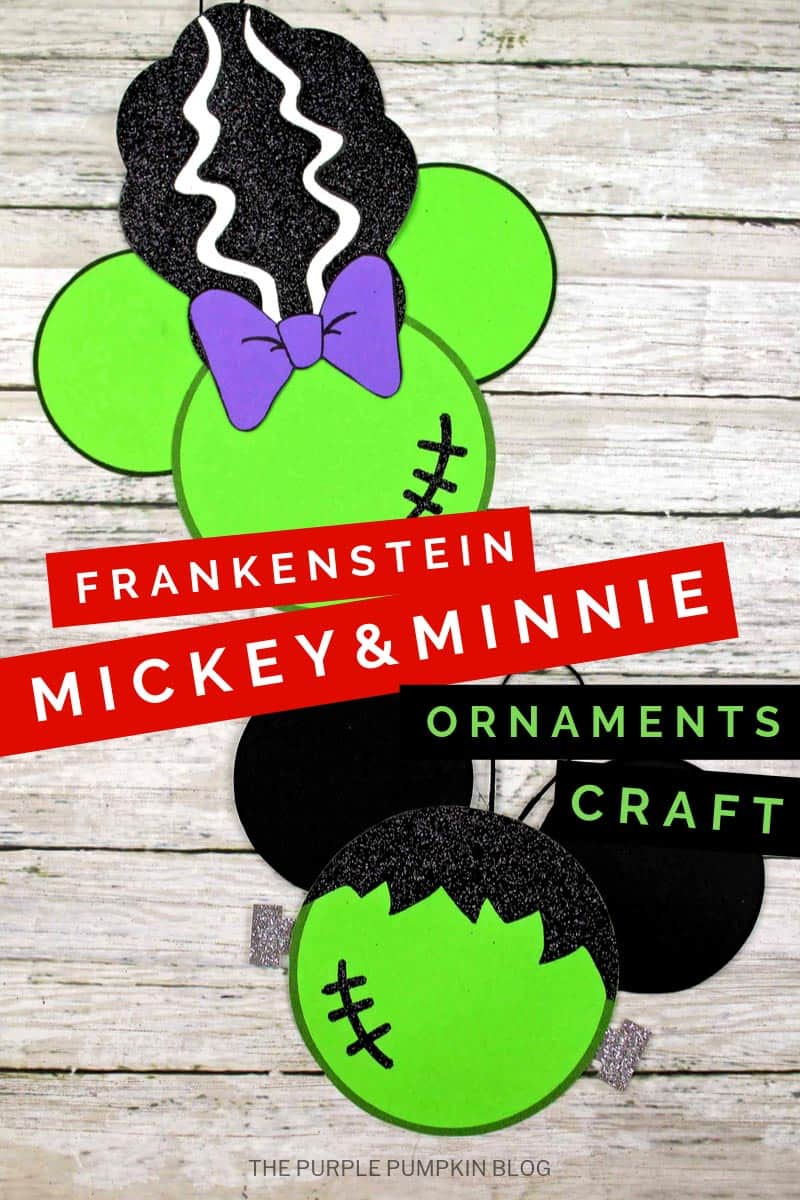 Frankenstein Mickey Minnie Ornaments Craft