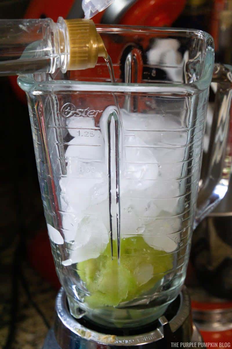 Frogspawn Slush Ingredients in Blender