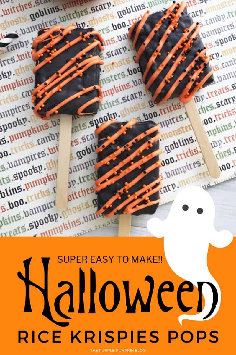 Super Easy to Make!! Halloween Rice Krispies Pops