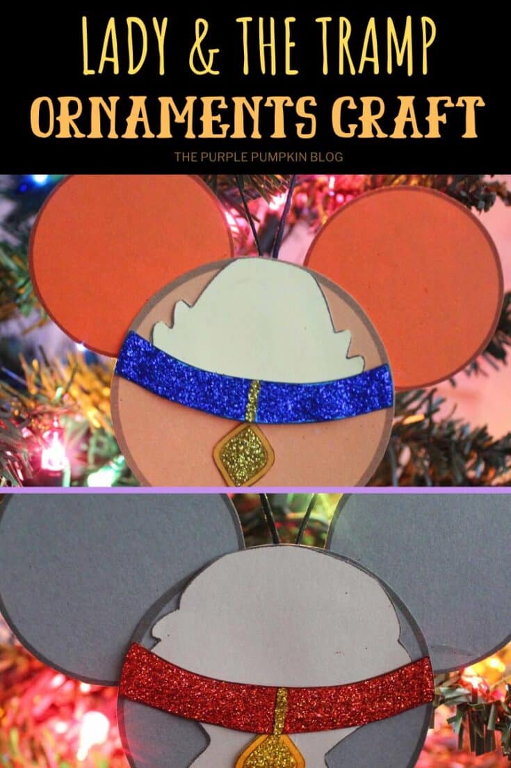 Lady and the Tramp Paper Ornaments Craft for Christmas