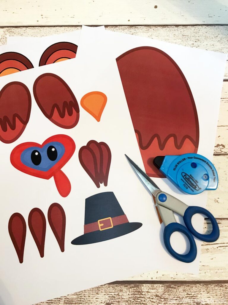 Build-A-Turkey! Free Printable Paper Turkey Template