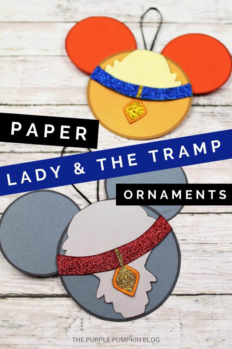 Lady and the Tramp Paper Ornaments Craft for Christmas