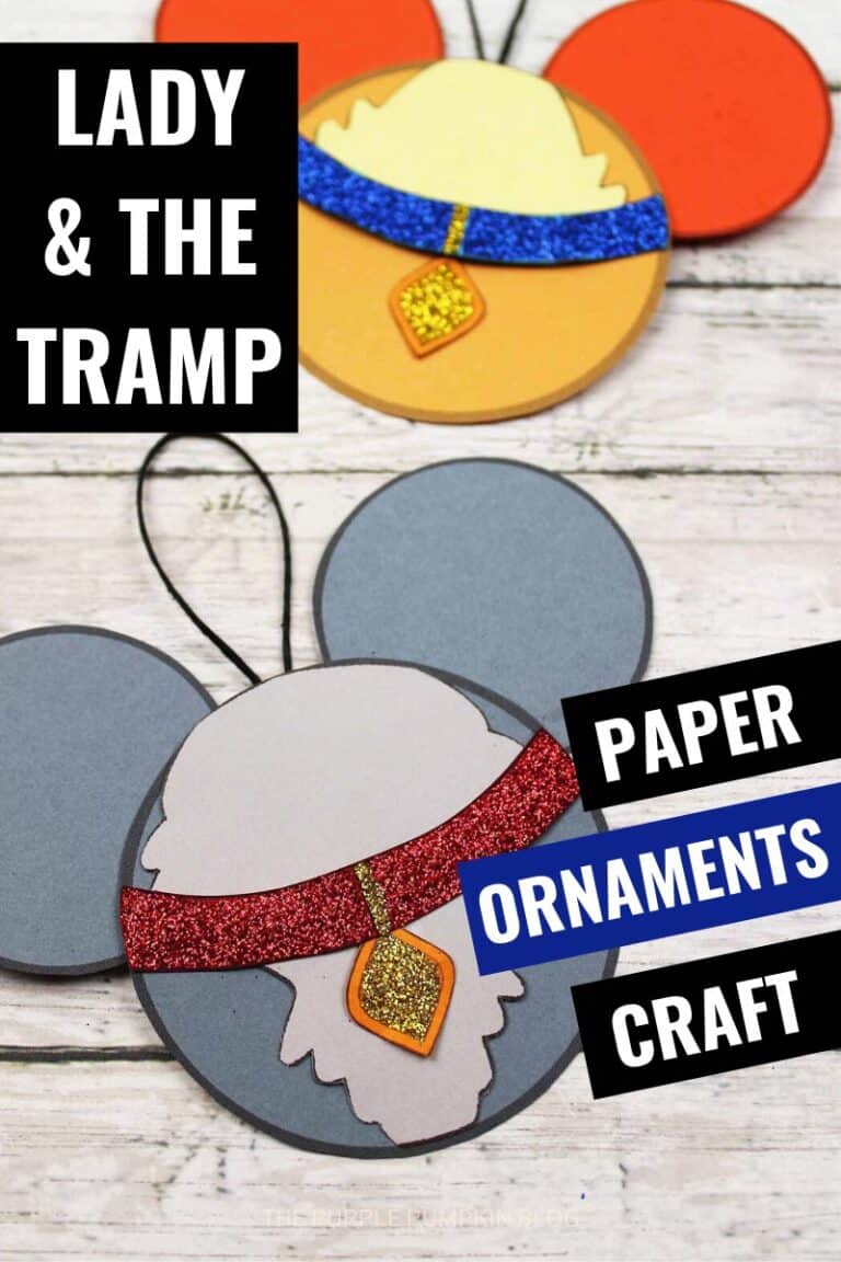 Lady and the Tramp Paper Ornaments Craft for Christmas