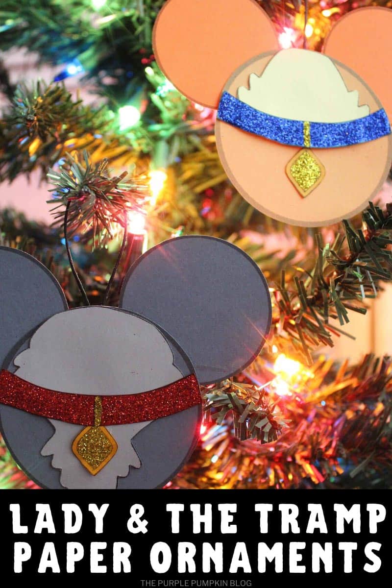 Lady and the Tramp Paper Ornaments Craft for Christmas